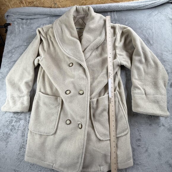 Mulberry Street Coat Womens Medium Shawl Collar Double Breasted Country Trench - Picture 8 of 13